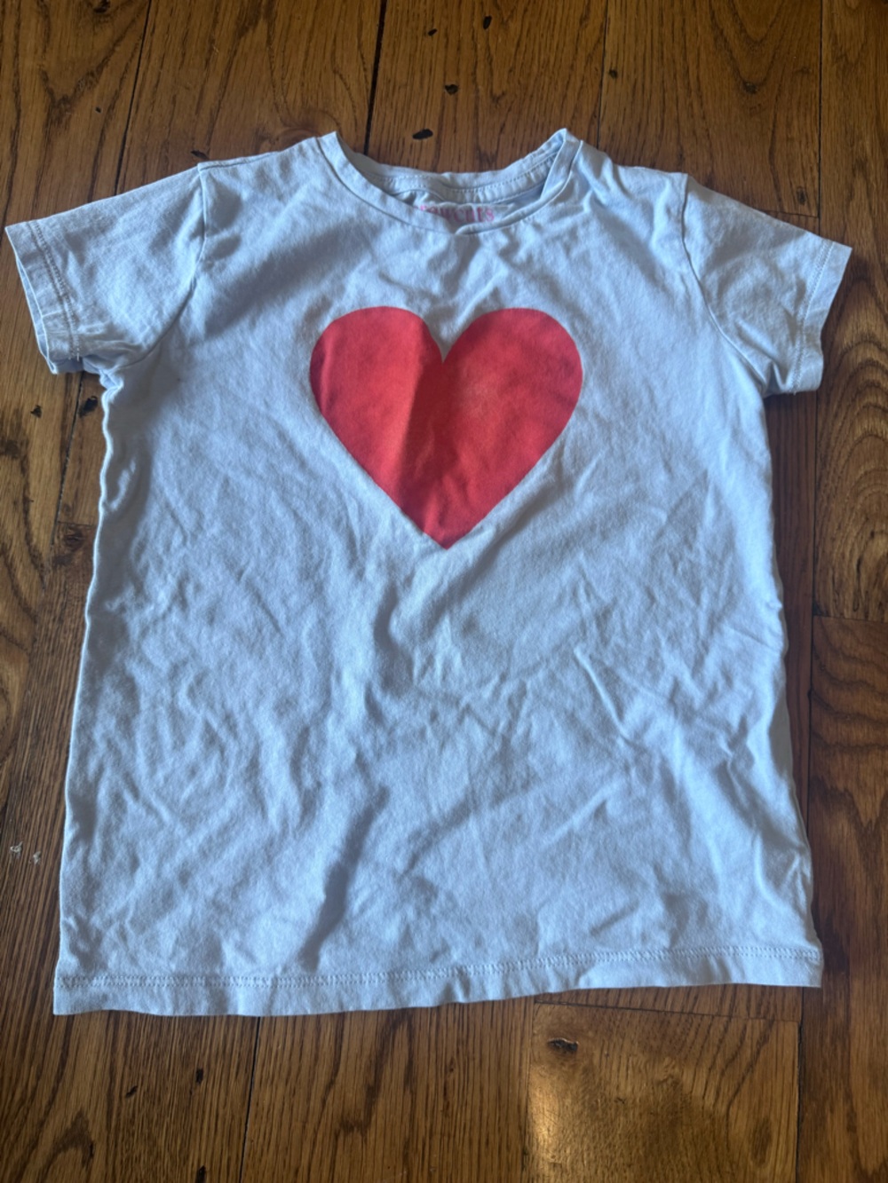 Crewcuts White Tee with Red Heart Graphic